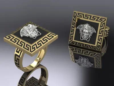 Jewelry Ring Gold 3D print model 59