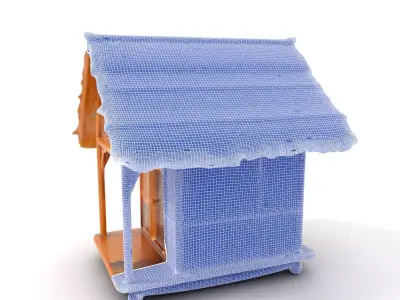 Traditional Bamboo Hut model pack Low-poly 3D model