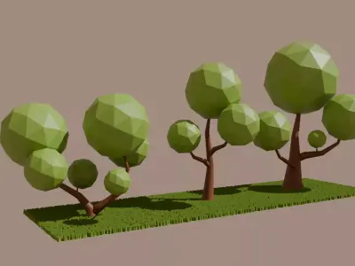 Low Poly Tree Pack Low-poly 3D model