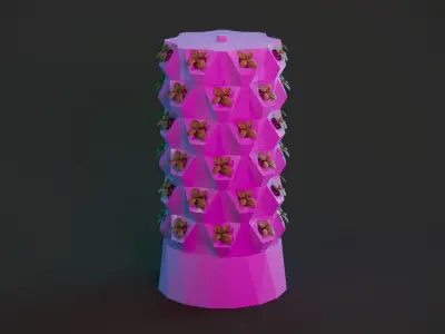 Hydroponics Tower Growing System 3D model