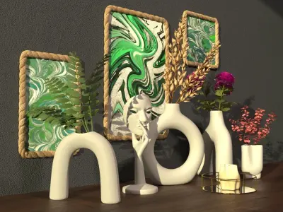 Decorative Set  3D model purchase