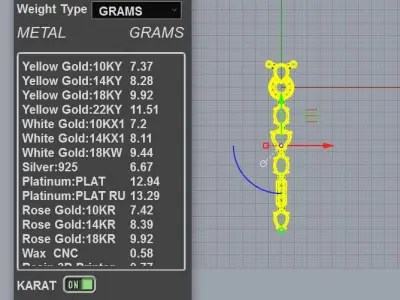 Multicolor Gemstone Pendant Necklace 3D print model