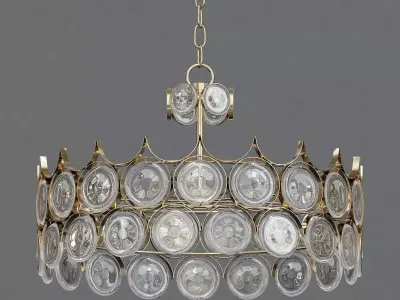 Palwa Crystal Glass Chandelier 3D model