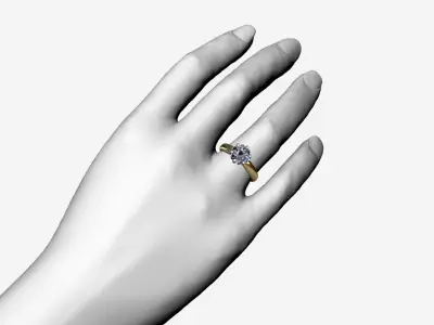 Engagement ring  Free 3D print model order