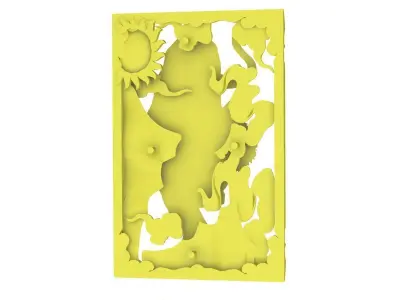 Luxury Tiger Relief Pendant 3D Jewelry Model  4023 3D print model