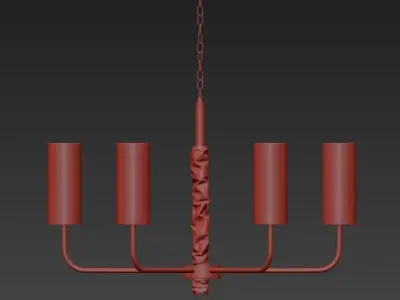Gold Chandelier 3D model