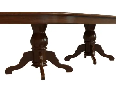 Wood table 3000 3D model