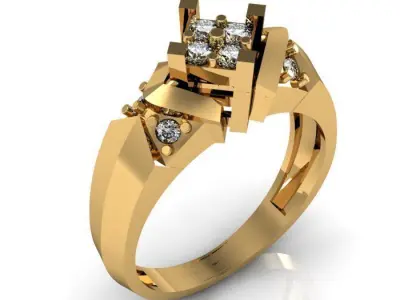 wedding ring 3D print model 20