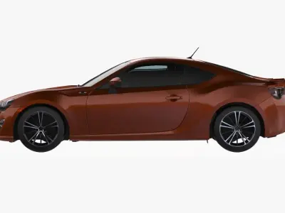 2012 Toyota GT86 Low-poly 3D model