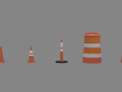 Street Set V1 Free 3D model