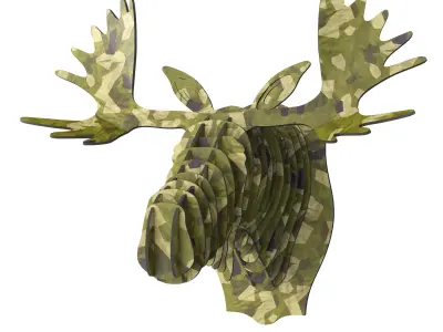 Fred Cardboard Moose Head 3D model