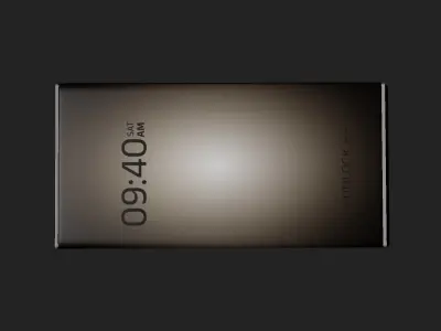 3D Mobile Model Over View Low-poly 3D model