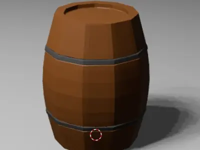 LowPoly Barrel Game Ready Free low-poly 3D model