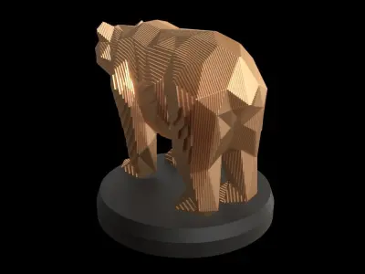 Parametric Bear Low-poly 3D model