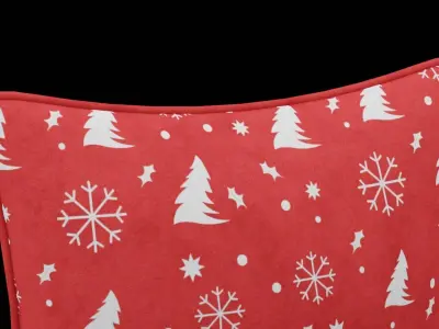 Christmas Cushion Low-poly 3D model