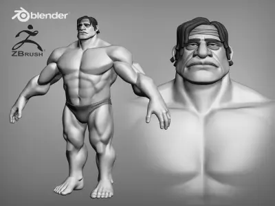 Cartoon male character Mateo base mesh 3D model
