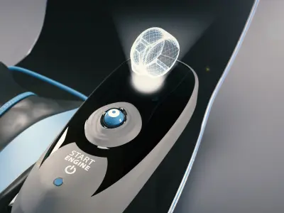 Classic hovercar of the year 2080 3D model