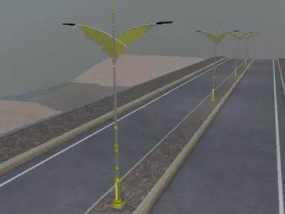 Decorative Lighting Pole Type-1 3D model