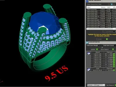 Luxury Men Rings Designs 6MR064 3D print model