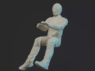Stig 3D model FOR PRINT SITTING  car pilot 3D print model 3D print model