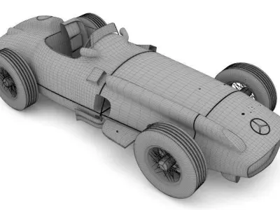 Vintage F1 Car 3D model