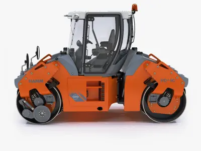 Articulated Tandem Road Roller 3D model