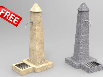 Fountain 3D Model free obelisk Free 3D model
