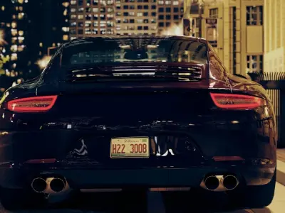 Porsche 911 turbo s 3d model Low-poly 3D model