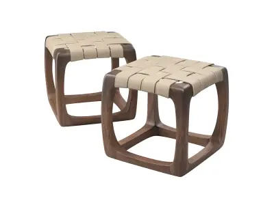 Woven Style Seat Stool 3D model