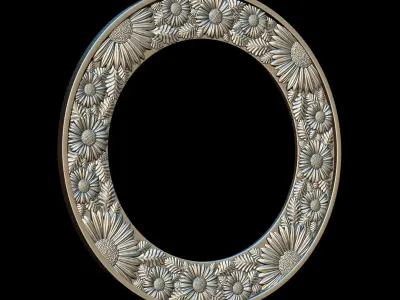 Chamomile flower frame  3D print model 3D print model