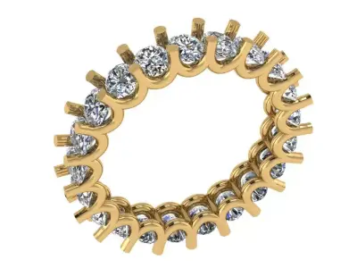 U eternity wedding band 3D print model