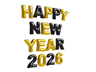 Happy Birthday balloons 2026 3D model