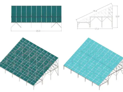 Solar Panels base 3D model