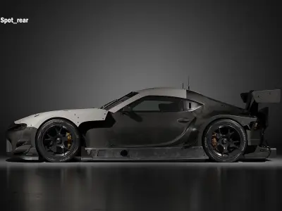 Automotive studio rendering setups 3D model