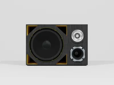 Box - Woofer - Tweeter - Cornet - Blender 3D Free 3D model