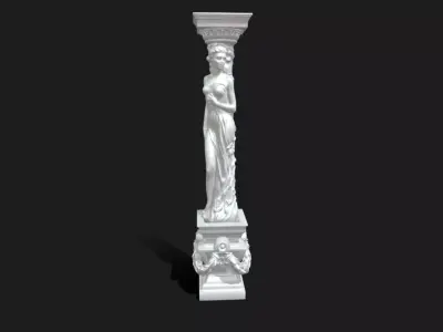 woman girl column 3D model