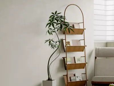 Modern living room dining room bedroom interior scenes  3D model