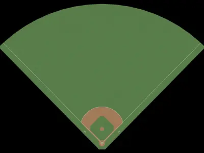 Baseball field Low-poly 3D model