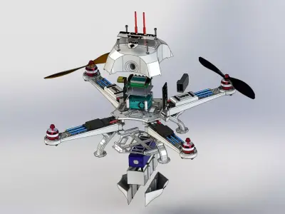 Fully Functional 3D-Printed Drone 3D print model