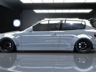 Honda Civic 98 Modified 3D model