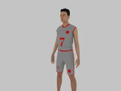 Basketball Player Low-poly 3D model get