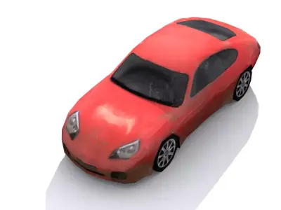 Lowpoly car Low-poly 3D model