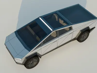 Tesla Cybertruck Low-poly 3D model