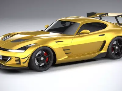 Generic RaceCar 2022 LowPoly 3D model