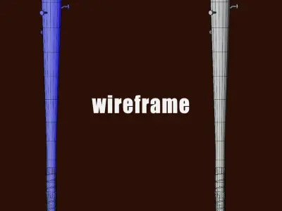 stylized baseball bat Low-poly 3D model