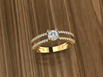 Diamond Jewelry Ring 3D print model 31