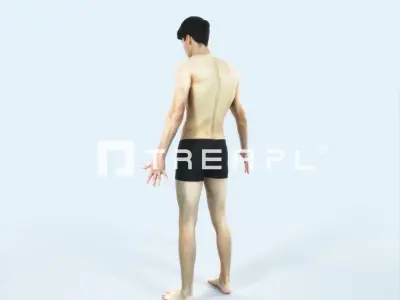 Prime A Beach Animated Rigged Sports Man Low-poly 3D model