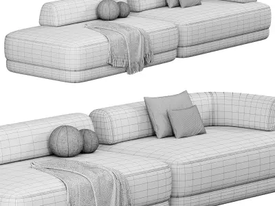 BUMPER Sectional sofa 3D model purchase