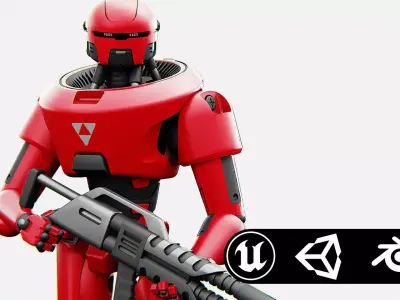 COLONY TROOPER X-3000 Rigged for Unreal Engine - Unity - MIXAMO 3D model