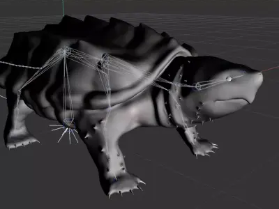 rigged turtle 3D model